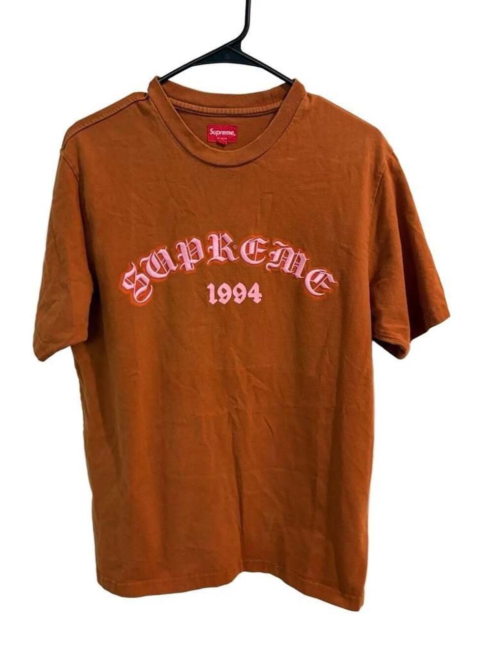 Supreme Old English Glow S/S Top Size S Brown 1994 Tee